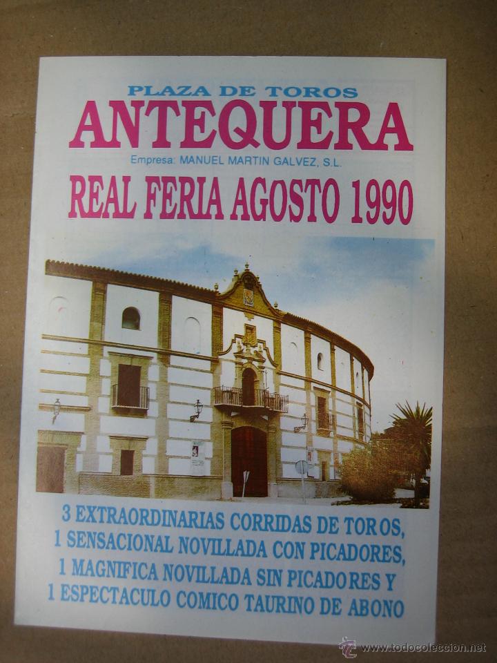 Carteles feria: Programa de banderillas. Plaza de toros de Antequera - Foto 1