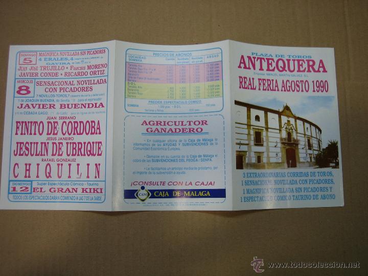 Carteles feria: Programa de banderillas. Plaza de toros de Antequera - Foto 3