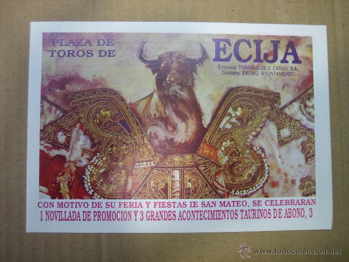 Carteles feria: Programa de banderillas. Plaza de toros de Ecija - Foto 1