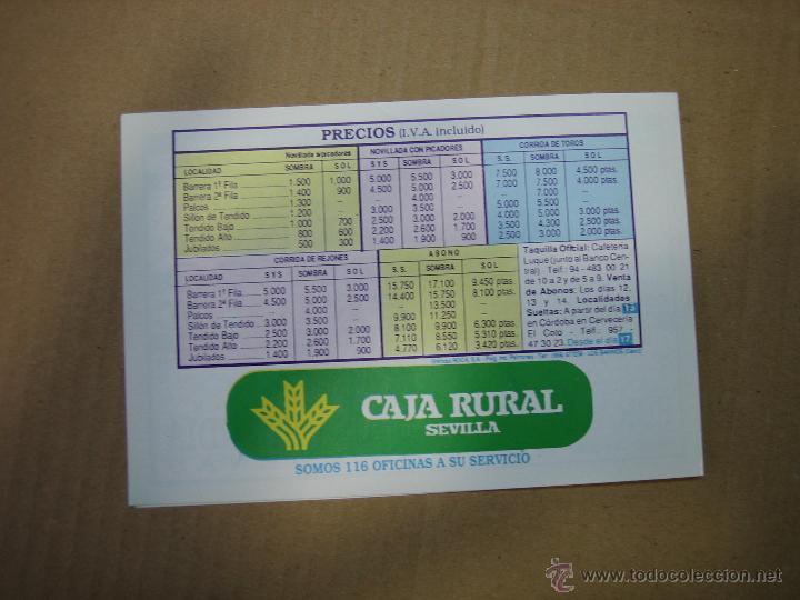 Carteles feria: Programa de banderillas. Plaza de toros de Ecija - Foto 3