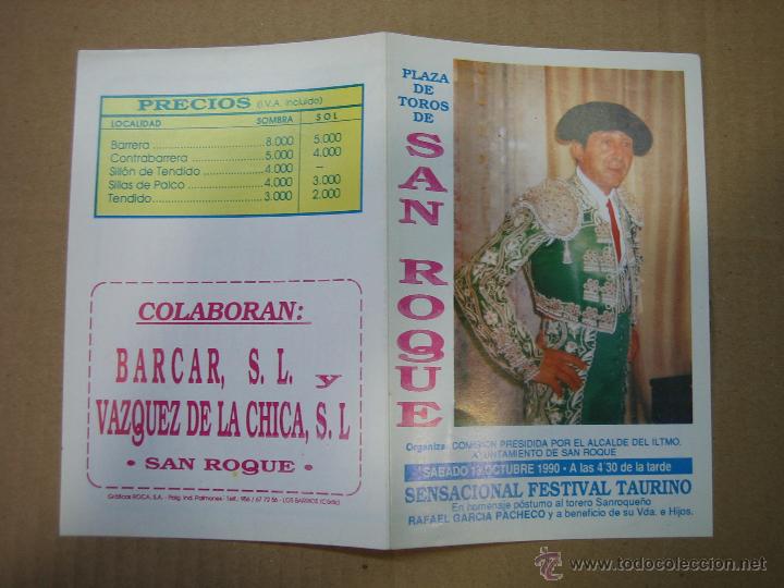 Carteles feria: Programa de banderillas. Plaza de toros de San Roque - Foto 1