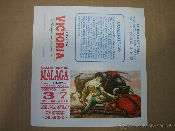 Carteles feria: Programa de banderillas. Plaza de toros de M&aacute;laga - Foto 1
