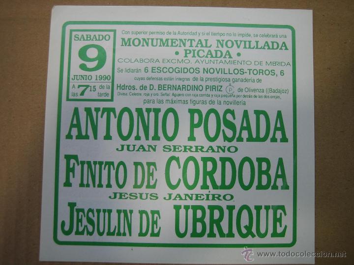 Carteles feria: Programa de banderillas. Plaza de toros de M&eacute;rida - Foto 2