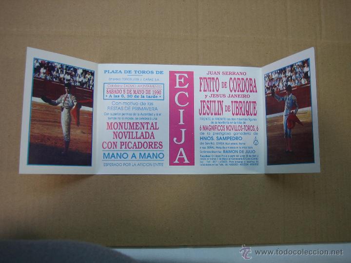 Carteles feria: Programa de banderillas. Plaza de toros de Ecija - Foto 2
