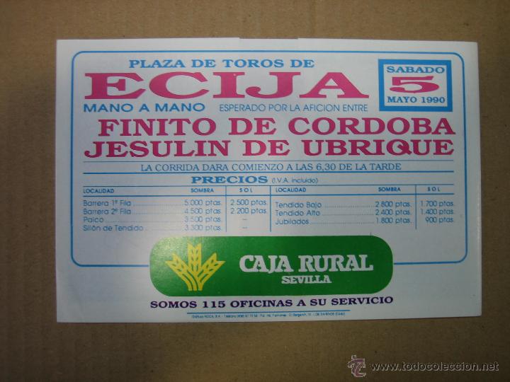 Carteles feria: Programa de banderillas. Plaza de toros de Ecija - Foto 3