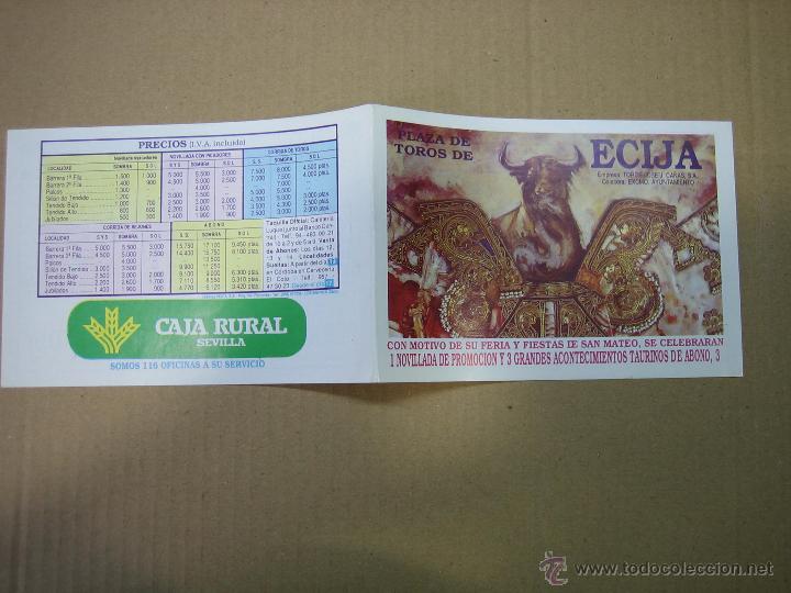 Carteles feria: Programa de banderillas. Plaza de toros de Ecija - Foto 3