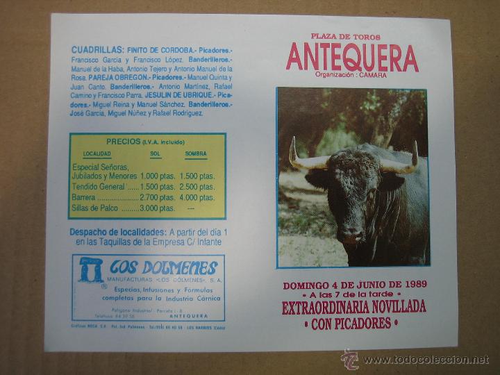 Carteles feria: Programa de banderillas. Plaza de toros de Antequera - Foto 1