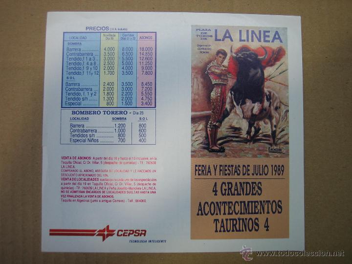Carteles feria: Programa de banderillas. Plaza de toros de La l&iacute;nea - Foto 1