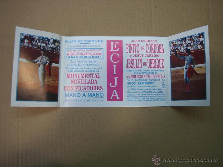 Carteles feria: Programa de banderillas. Plaza de toros de Ecija - Foto 2