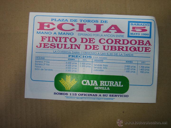Carteles feria: Programa de banderillas. Plaza de toros de Ecija - Foto 3