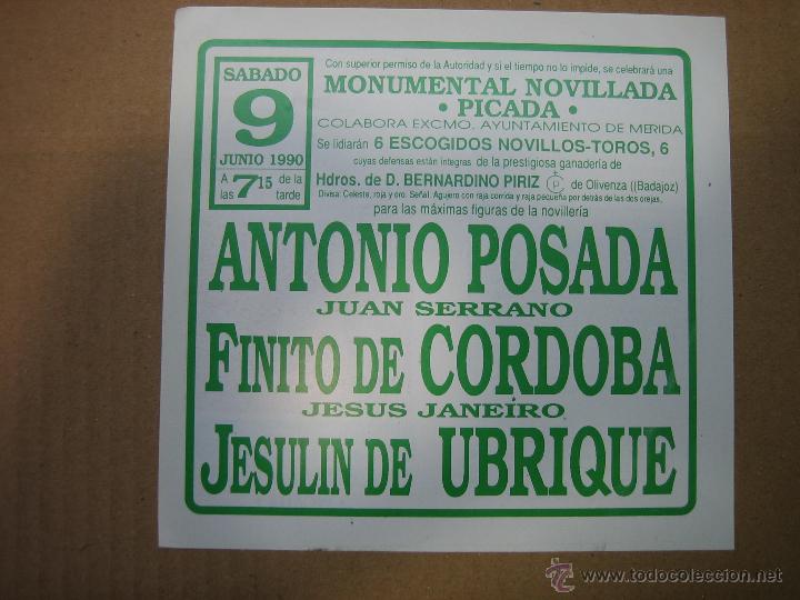 Carteles feria: Programa de banderillas. Plaza de toros de M&eacute;rida - Foto 2