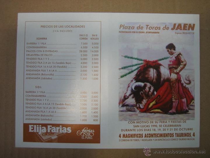 Carteles feria: Programa de banderillas. Plaza de toros de Ja&eacute;n - Foto 1