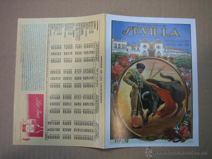 Carteles feria: Programa de banderillas. Plaza de toros de Sevilla - Foto 1