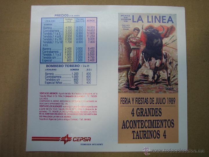 Carteles feria: Programa de banderillas. Plaza de toros de La l&iacute;nea - Foto 1
