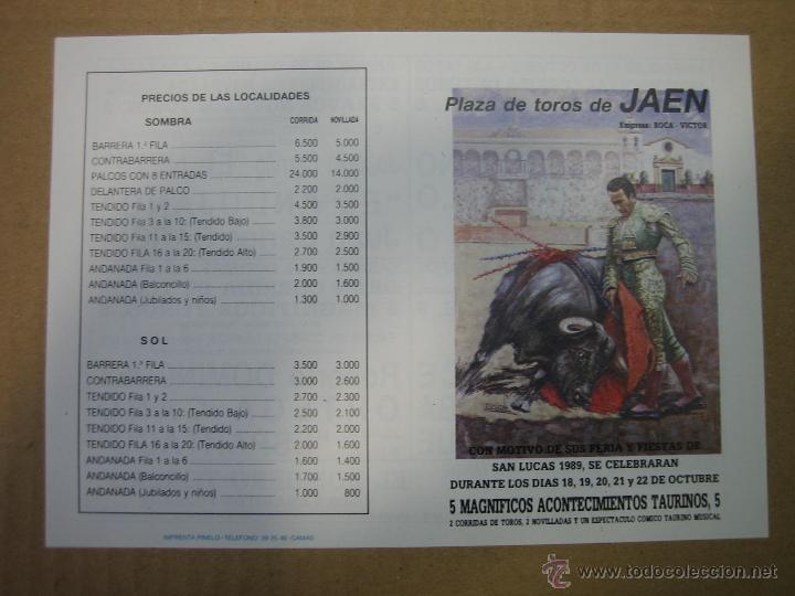 Carteles feria: Programa de banderillas. Plaza de toros de Ja&eacute;n - Foto 1