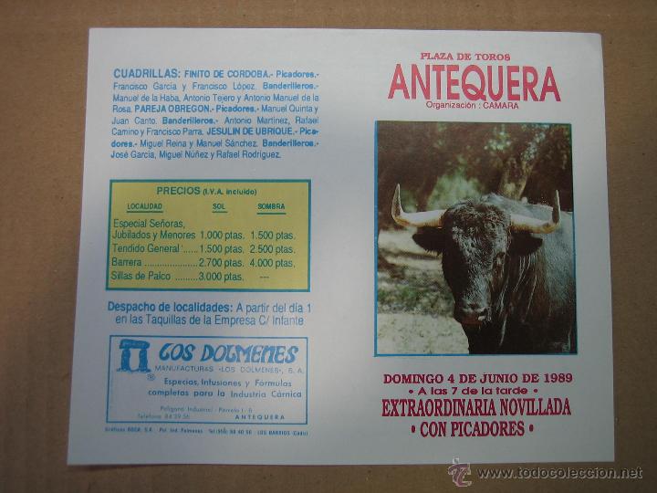 Carteles feria: Programa de banderillas. Plaza de toros de Antequera - Foto 1
