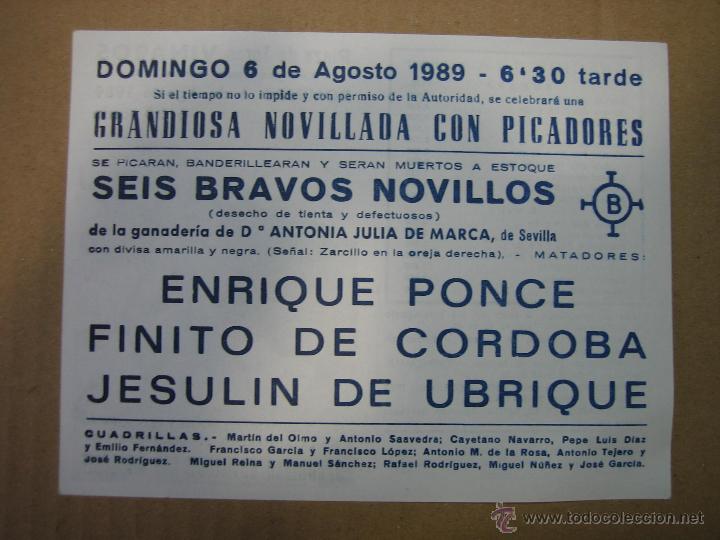 Carteles feria: Programa de banderillas. Plaza de toros de Vinaros - Foto 2