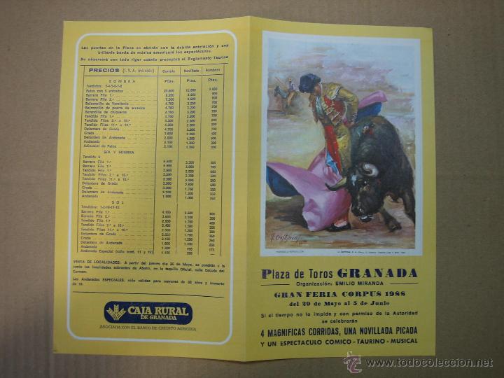 Carteles feria: Programa de banderillas. Plaza de toros de Granada - Foto 1