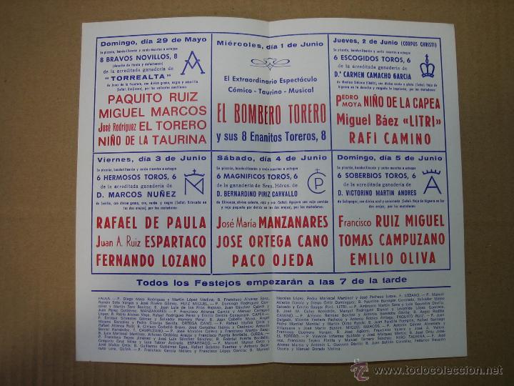 Carteles feria: Programa de banderillas. Plaza de toros de Granada - Foto 2