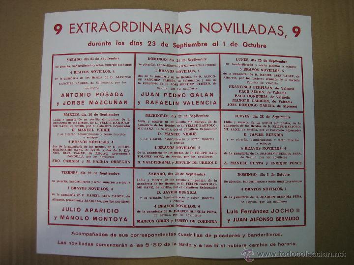 Carteles feria: Programa de banderillas. Plaza de toros de Algemesi - Foto 2