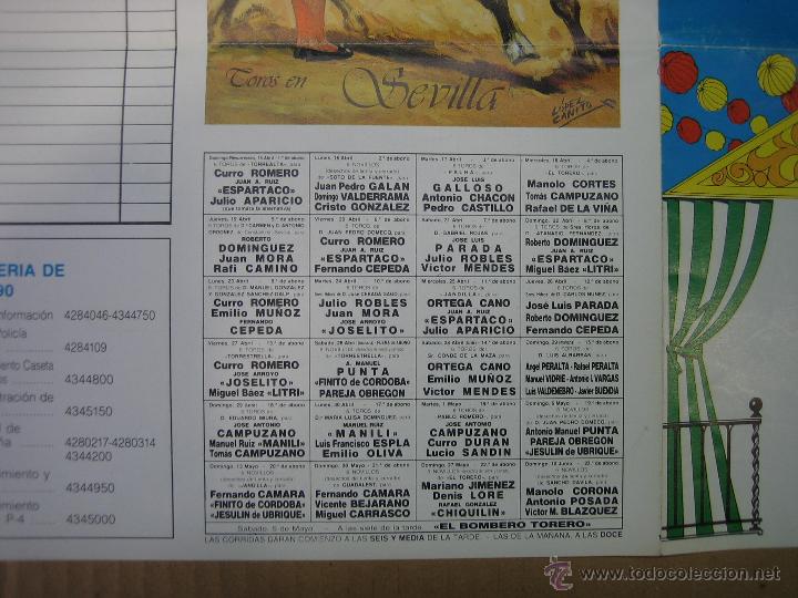 Carteles feria: Programa de banderillas. Plaza de toros de Sevilla - Foto 3