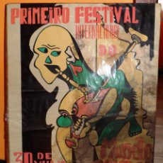 Carteles Feria: CARTEL 69,5X49,5CMS PRIMEIRO FESTIVAL INTERNACIONAL DO MUNDO CELTA. ORTIGUEIRA. 30 XULIO 1978. Lote 50160523