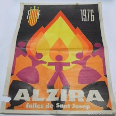 Carteles Feria: CARTEL DE ALZIRA, FALLES DE SANT JOSEP, FALLAS DE 1976, ILUSTRADA POR GISBET, IMP. Y LIT. PIERA - AL