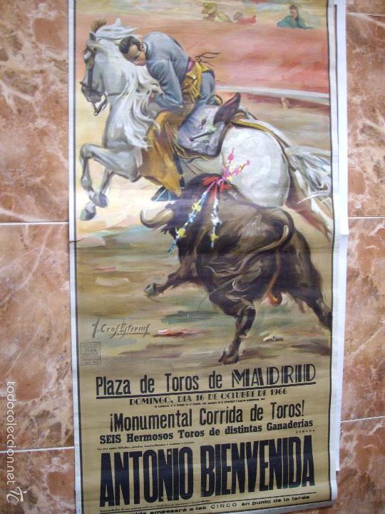 Carteles feria: CARTEL DE TOROS MADRID 1966 - Foto 1