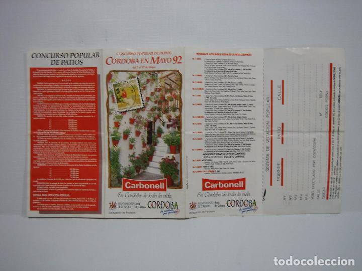 Carteles feria: Programa de Los patios en Cordoba 1992 - Foto 2