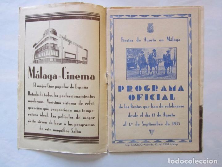 Carteles feria: PROGRAMA MALAGA EN FIESTAS 1935 - Foto 3