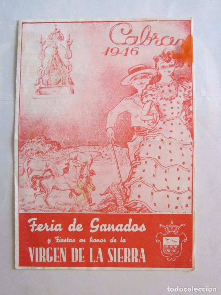 Carteles feria: PROGRAMA FIESTAS DE CABRA 1946 - Foto 1