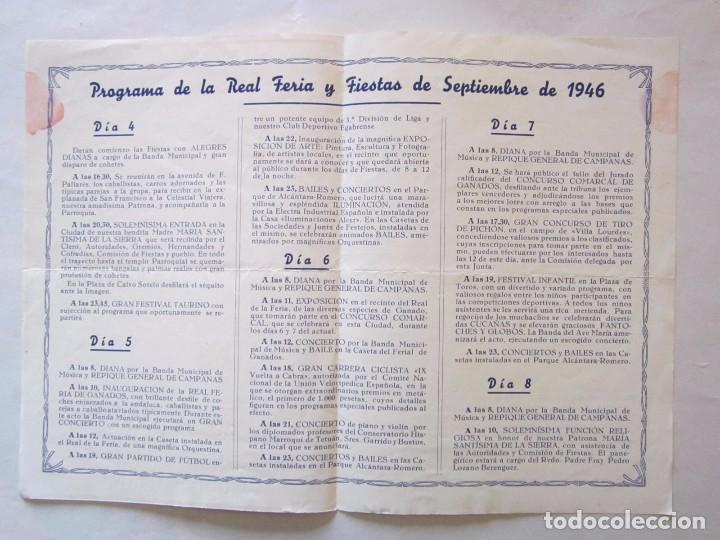 Carteles feria: PROGRAMA FIESTAS DE CABRA 1946 - Foto 2