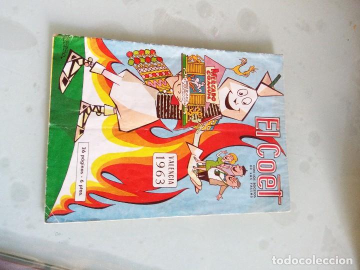 Carteles feria: El coet con bocetos de fallas 1963 - Foto 1