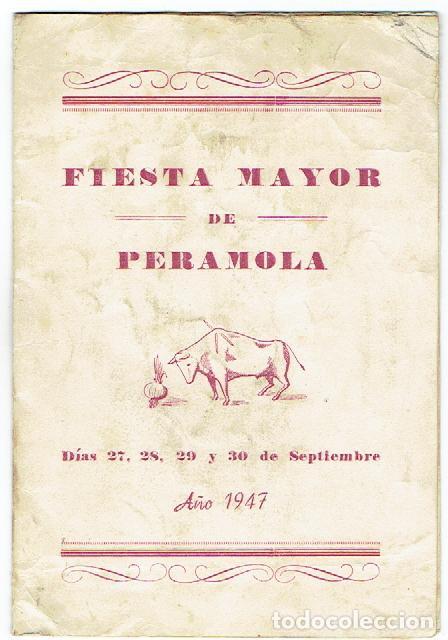 Carteles feria: PERAMOLA, PROGRAMA FIESTA MAYOR 1947 - Foto 1