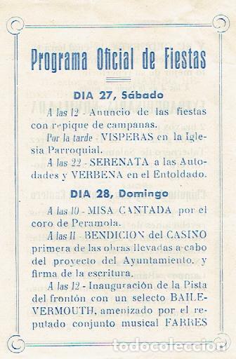 Carteles feria: PERAMOLA, PROGRAMA FIESTA MAYOR 1947 - Foto 3