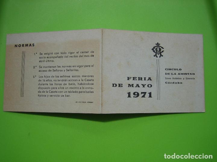 Carteles feria: Programa. Feria de Mayo 1971. C&iacute;rculo de la Amistad de C&oacute;rdoba - Foto 3