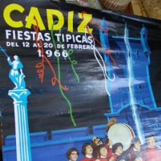 Carteles Feria: CARTEL FIESTAS TIPICAS DE CADIZ 1966. Lote 121215031