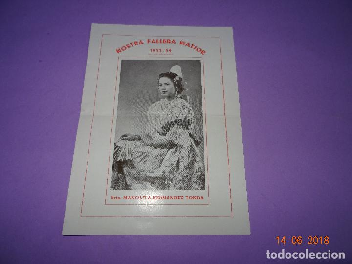 Carteles feria: Antiguo Programa Presentaci&oacute;n Fallera Mayor Falla BORRULL - TURIA del A&ntilde;o 1953-54 - Foto 1