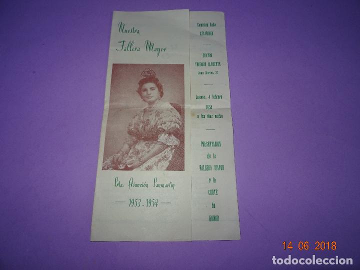 Carteles feria: Antiguo Programa Comisi&oacute;n Falla AZCARRAGA del A&ntilde;o 1953-54 - Foto 2