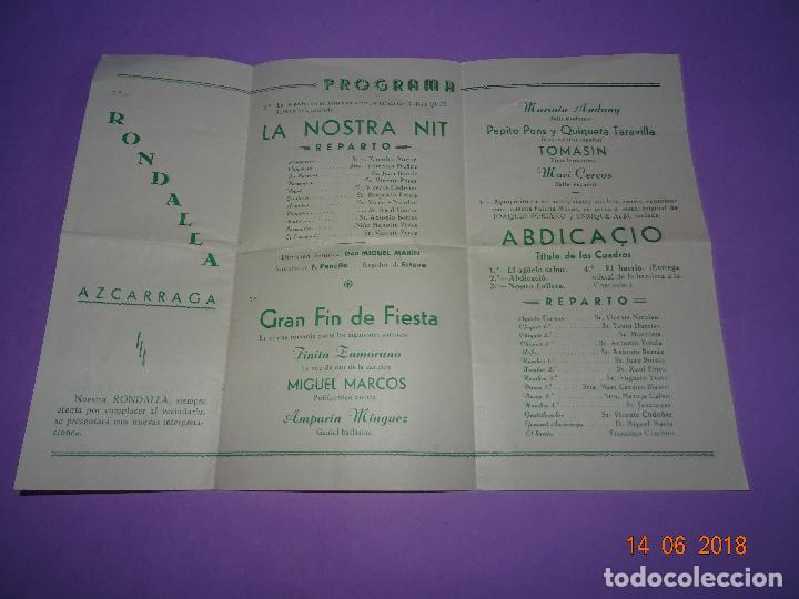 Carteles feria: Antiguo Programa Comisi&oacute;n Falla AZCARRAGA del A&ntilde;o 1953-54 - Foto 3