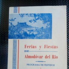 Carteles Feria: FERIAS Y FIESTAS DE ALMODOVAR DEL RIO 1972 ( D-C VERDE)