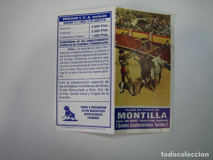 Carteles feria: 1. Programa plaza de toros de Montilla - Foto 1