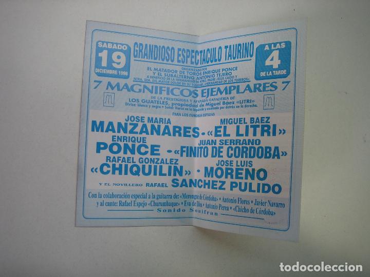 Carteles feria: 1. Programa plaza de toros de C&oacute;rdoba - Foto 2