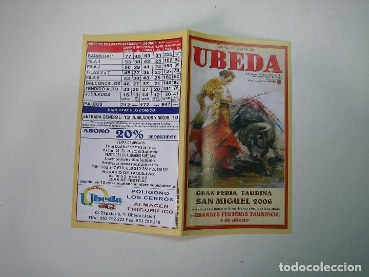 Carteles feria: 1. Programa plaza de toros de Ubeda - Foto 1