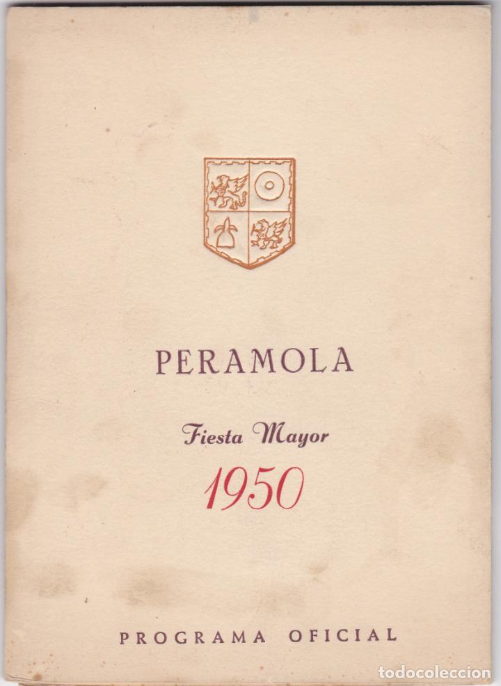 Carteles feria: programa fiesta mayor de peramola 1950, lerida - Foto 1
