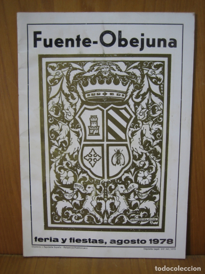 Carteles feria: Antiguo programa de feria de Fuente Obejuna 1978 - Foto 1