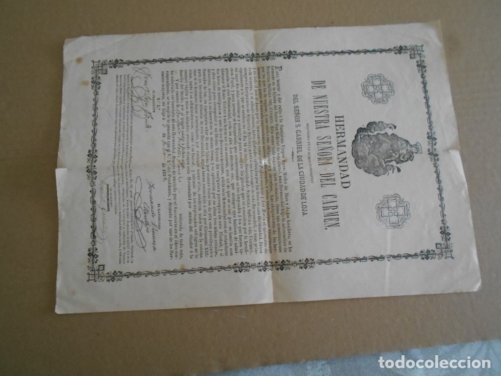 Carteles feria: cartel documento de loja a&ntilde;o de 1889 - Foto 1