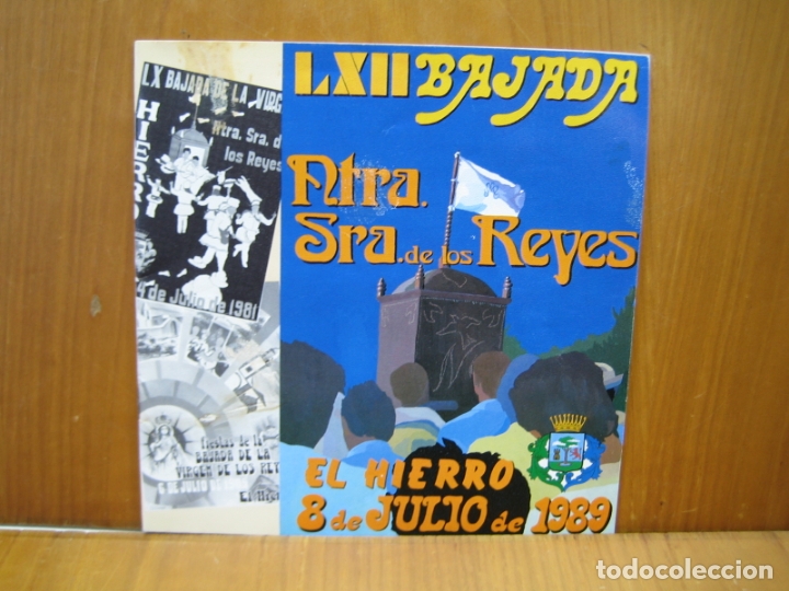 Carteles feria: Programa Bajada de nuestra Se&ntilde;ora de los Reyes 1989. Islas Canarias - Foto 1