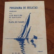 Carteles Feria: S´ AGARÓ GIRONA PROGRAMA DE REGATAS 1942