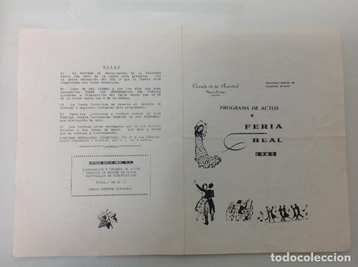 Carteles feria: Programa de actos Feria Real de Nueva Carteya 1985 - Foto 3